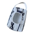 thumbnail image 1 of Dispensador de toallitas húmedas para bebé con diseño de lazo, portátil, extraíble y con tapa abatible. Blanco, 1 of 9