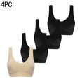 thumbnail image 2 of JIUKE Sports Bras for Women High Support Racerback Seamless Bra Workout Wireless Yoga Bras 4-Pack, 2 of 5