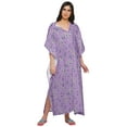 thumbnail image 4 of Moomaya Womens Printed Kimono Sleeve Button Down Cotton Maternity Long Kaftan, 4 of 5