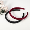 thumbnail image 7 of Unique Bargains 2 Pcs Solid Simple Silk Headbands Fashion Anti Slip Hair Accessories for Women Red Black 0.59" Wide, 7 of 7