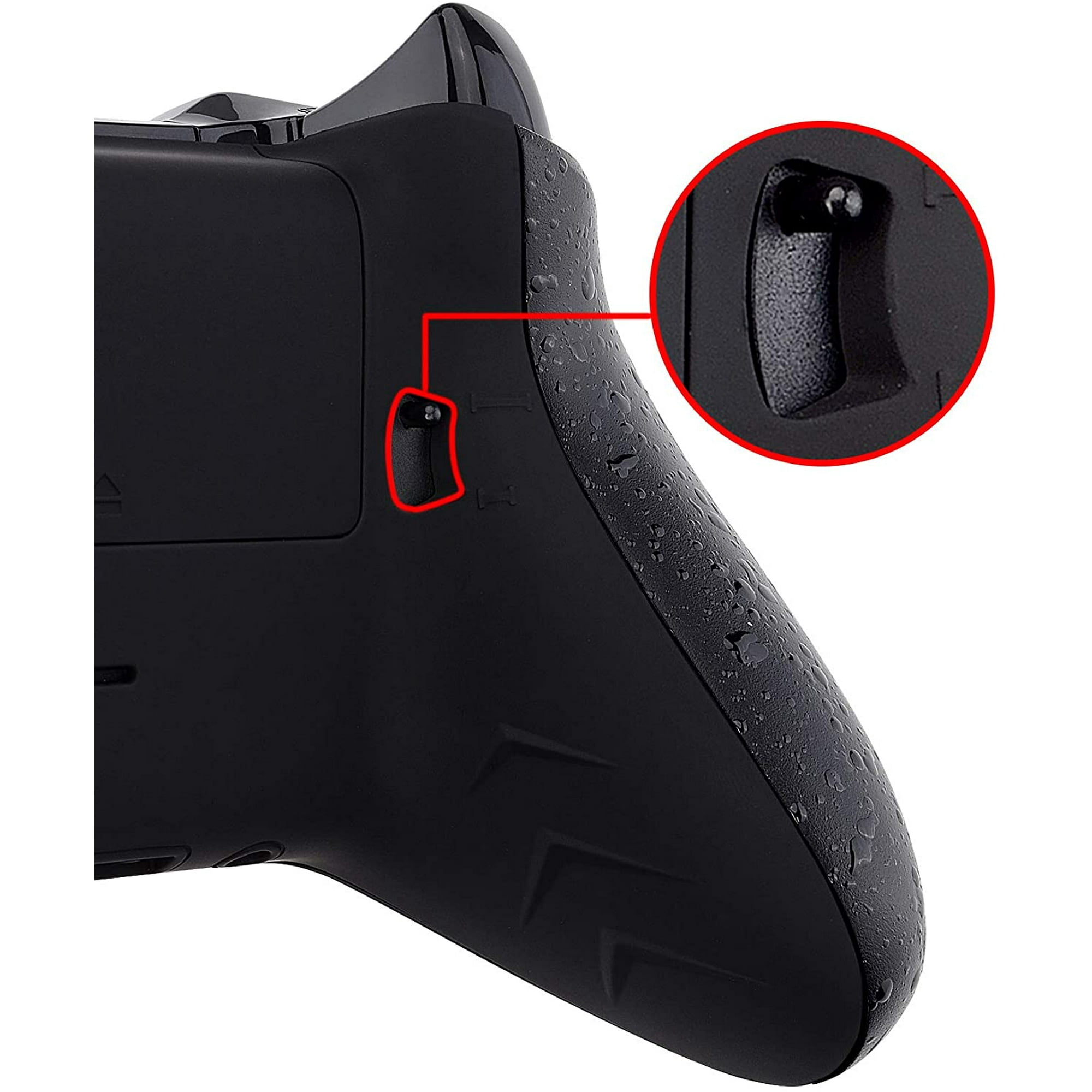 eXtremeRate FlashShot Trigger Stop Bottom Shell Kit for Xbox One S & One X Controller, Redesigned Back Shell & Textured