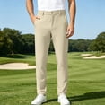 thumbnail image 2 of Akiihool Pants Men Men's Casual Drawstrintg Elastic Waist Winter Pants Khaki,27, 2 of 6