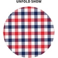 thumbnail image 4 of Navy Blue Red Checkered Tablecloth Round 60 Inch USA Flag Plaid Table Cloth Waterproof Fabric Protector Patriotic Checked Tablecloths July 4th Decorative for Holiday Home Party Picnic, 4 of 5