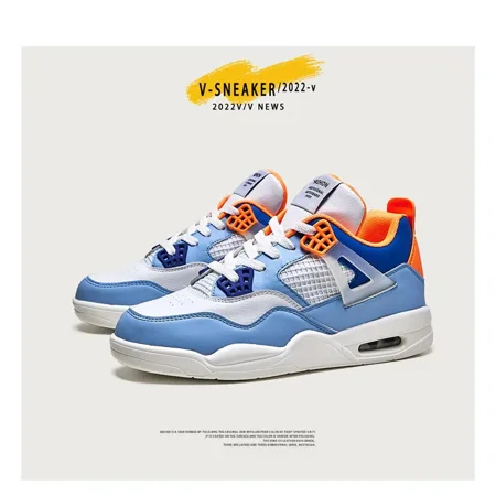 

Men‘s Fashion Basketball Sneakers Low Top Leather Retro Skate Shoes