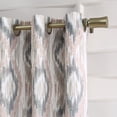 thumbnail image 2 of No. 918 Sora Print Ikat Ogee Semi-Sheer Grommet Curtain Panel, Blush, 40x95, 2 of 5