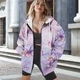 thumbnail image 3 of COEQINE Women's Full Zipper Soft Hoodie Oversized Sweatshirts Multicolor Leopard Print Pattern Long Sleeve Jacket for Women with Pockets Fall Y2K Tops Lightweight Casual Wear, L, 3 of 7