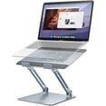 thumbnail image 1 of Laptop Stand, Adjustable Laptop Riser, Aluminum Computer Stand for Laptop up to 17.3 Inches, Portable Laptop Holder Compatible with MacBook Pro, HP, Ergonomic Desktop for Office, Home, Grey, 1 of 8