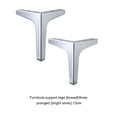 thumbnail image 4 of Riwesomey 4 piezas hogar sofá de centro gabinete pierna sala de estar dormitorio moderno Triangular patas muebles accesorios Hardware Suministros de soldadura Plata 13cm, 4 of 6