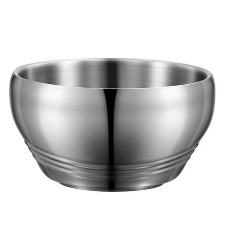 

1pc Double Layer Stainless Steel Bowl Insulated Bowl Household Children Bowl