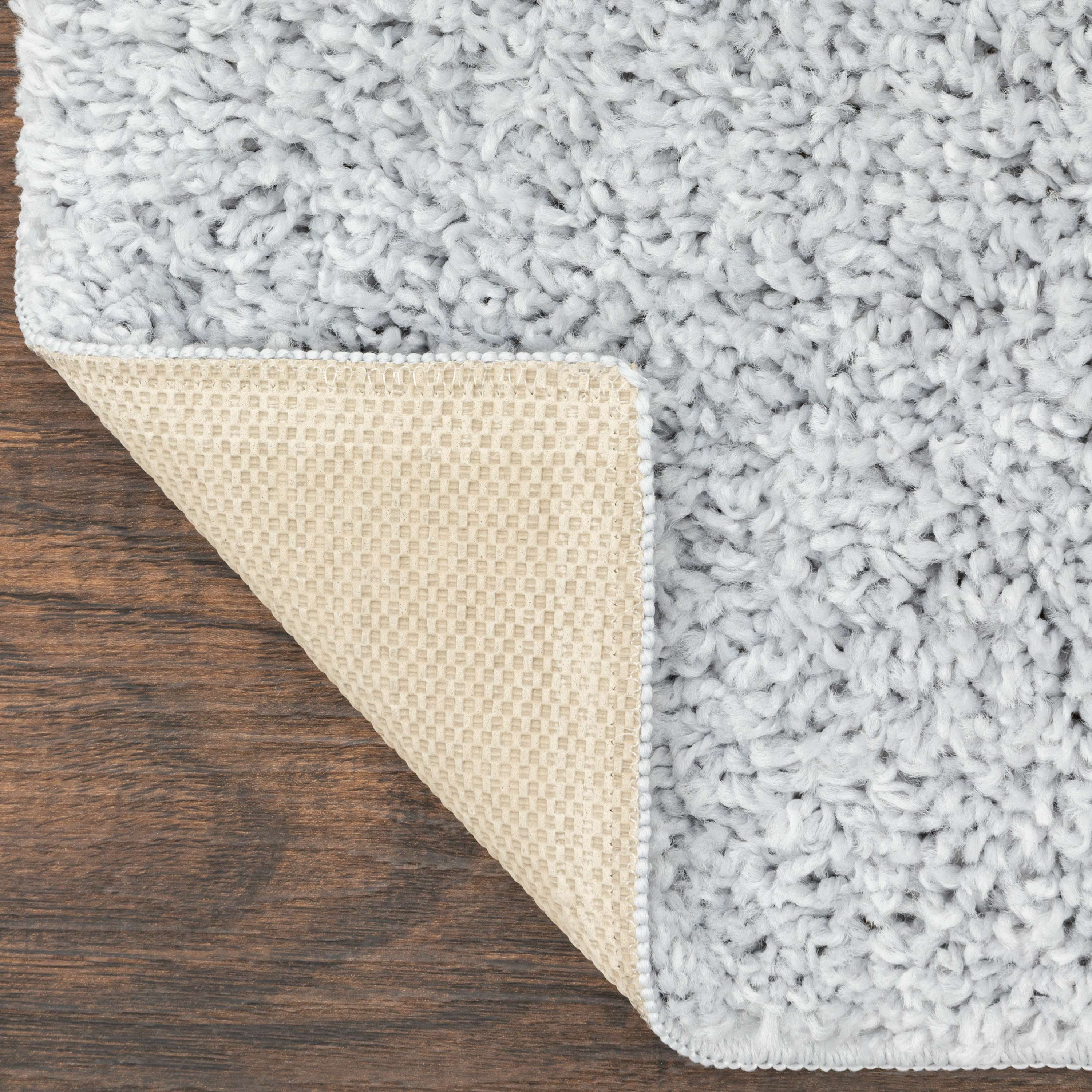Mainstays Traditional Solid Silver Youth Shag Indoor Area Rug, 3' x 4'8"