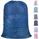 thumbnail image 1 of HAYANHeavy Duty Large Mesh Laundry Bag with ID Tag and Locking Drawstring Closure - 24 x 36 inches - Laundry Hamper Liner, Washable Laundry Bags for Travel, Sports, Dorms (Blue), 1 of 1