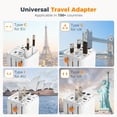 thumbnail image 2 of Adaptador de viaje TESSAN Universal con doble toma de corriente alterna tipo C G A, 2 of 6