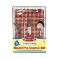 thumbnail image 1 of Melissa & Doug Stainless Steel Mealtime Utensil Set - Dishwasher-Safe Play Kitchen Accessories, 1 of 4