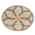 thumbnail image 2 of Round Grass Wall Ornaments 35cm Diameter Hand Knitting Hanging Woven Wall Baskets for Living Room Kitchen Style 3, 2 of 8