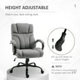 thumbnail image 6 of Vinsetto 500lbs Big and Tall Office Chair, Wide Seat, Adjustable Height, Swivel Wheels, Linen Finish, 6 of 9