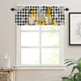 thumbnail image 2 of Rdsfhsp Buffalo Plaid Valance Curtain for Kitchen Windows/Living Room/Bedroom/Cafe, Spring Summer Bee Gnome Daisy Flower Window Curtain Valance Rod Pocket 54 x 18 Inch, 1 Panel, 2 of 5