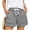 Black, variant on Vertical Stripe Lounge Shorts for Women, High Rise Elastic Waist Drawstring Summer Bottoms, Functional Patch Pocket Fashion Shorts
