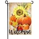 thumbnail image 1 of Bandera de jardín con diseño de calabaza y girasoles, 28 x 40 pulgadas, ideal para dar la bienvenida al otoño, decorativa, de doble cara, para interiores y exteriores, ideal para decorar el Día de, 1 of 6