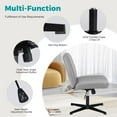 thumbnail image 2 of Simenmax Home Office Desk Chair, Mid-Century Inspired Adjustable Swivel Comfy Upholstered, Gray, 2 of 8