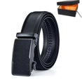 thumbnail image 1 of Ceinture Homme, Ceinture en Cuir pour HommeStyle E, Rglable Ceinture Boucle Automatique 3.5cm * 110cm (Bote incluse), Ceinture en cuir d'affaires, Va, 1 of 5