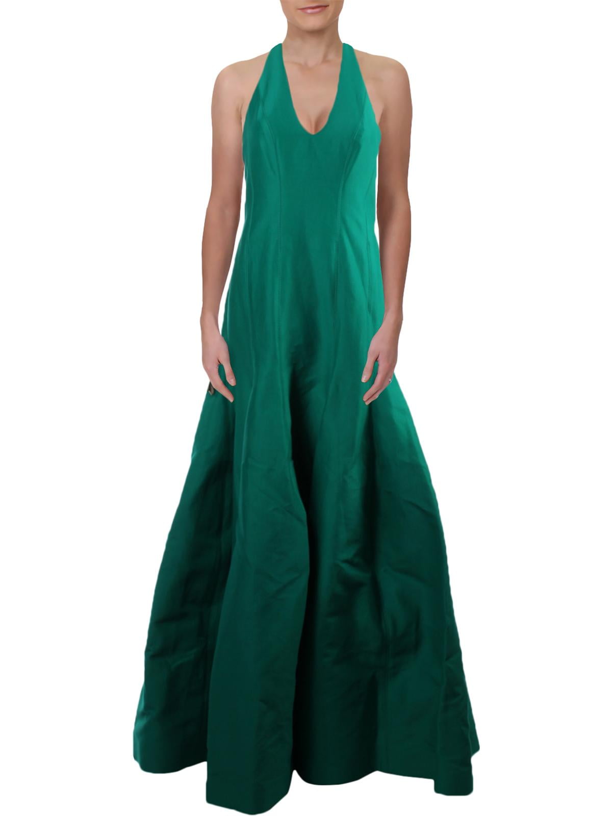 halston heritage green dress