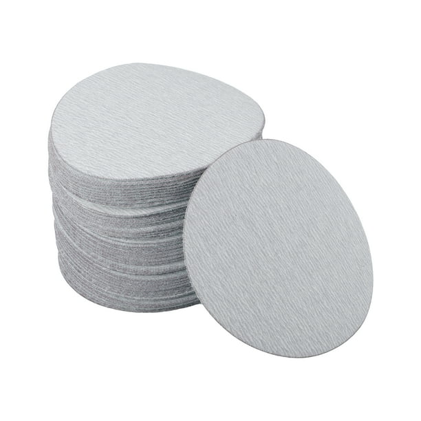 Hojas de lijado de gancho y bucle Unique Bargains 2.95 pulgadas x 2.95 pulgadas grises 50 piezas P800 redondas de felpa para un lijado y pulido eficiente