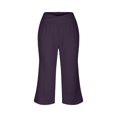 thumbnail image 6 of Women with Pockets Loose Fit Wide Leg Yoga Pants for Flowy Capris Lightweight Casual Cropped Pants, 6 of 10