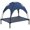 Blue, variant on PawHut Elevated Cooling Pet Bed with Canopy for Medium-Sized Dogs Dark Blue