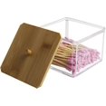 thumbnail image 3 of Caja de hisopos de algodón o caja de almacenamiento de cosméticos con tapa sala de estar dormitorio baño transparente JAMW Sencillez, 3 of 5