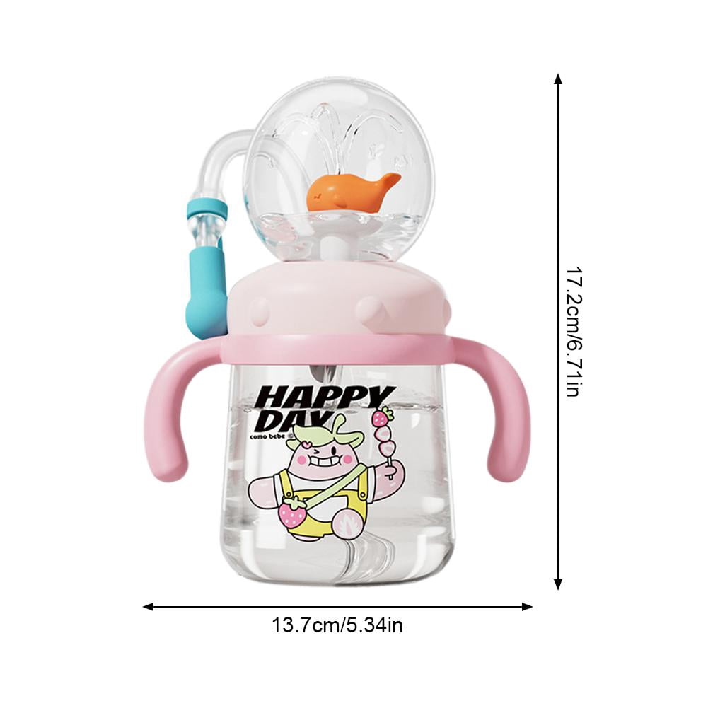 Whale Fountain Tumbler, Spill Proof Straw Cups, Interactive Baby Water Cup for Toddlers Children