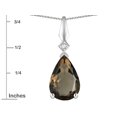 thumbnail image 3 of Star K� Genuine Smoky Quartz Drop Pear Shaped Pendant Necklace, 3 of 9