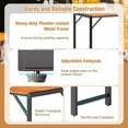 thumbnail image 4 of Auranook 3 PCS Patio Dining Set for 6 People 53" Acacia Wood Picnic Table & 2 Benches, 4 of 8