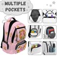 thumbnail image 6 of Aplkyhs Backpack for Students 12-18 Durable Lightweight School Bag 17 Inch Large Capacity Bookbag for Middle High School Teens Cute Axolotl Sunflower, 6 of 7