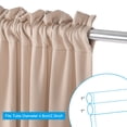 thumbnail image 4 of Unique Bargains Rideau Occultant pour Porte, 54 Pieds L x 72 Pieds L Rideau de Porte pour Fenêtre Française 1 Panneau, Beige, 4 of 7