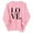 a-Pink12519, variant on VNKIDY Girls Boys Kids Valentine's Day Sweatshirt Minimalist Letter Pattern Prints Long Sleeve Crewneck Loose Fit Pullover For Daily Casual Holiday Outdoor Wear Soft Top