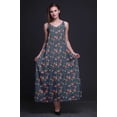 thumbnail image 2 of Bimba Robe Longue Décontractée en Rayonne Florale pour Femmes Bretelles Spaghetti Maxi Robe d'Été-grande, 2 of 4