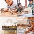 thumbnail image 2 of 3D Wooden Puzzle 6 Pieces Set Animals Assembly DIY Craft Kit Model Toy for Kids and Adults, 2 of 7