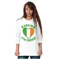 thumbnail image 5 of St Patricks Day Kiss Me I'm Irish Women's Long Sleeve T Shirt Brisco Brands M, 5 of 6