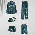 thumbnail image 5 of Sngxgn Womens Pajama Sets Long Sleeve Top and Shorts Matching Lounge Set Loungewear Sweatsuit with Pockets(Green,L), 5 of 6