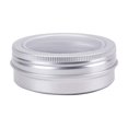 thumbnail image 2 of Foraineam 40 Pack 2 Ounce Round Tin Cans Metal Empty Tins Silver Aluminum Kitchen Office Travel Storage Containers with Clear Screw Top Lids, 2 of 4