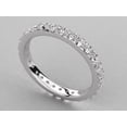 thumbnail image 2 of SOLITAIRE JEWEL Eternity Band - 1.04Ct Full Eternity Moissanite Band - Franch Pave Wedding Eternity Band - 925 Sterling Silver, 2 of 5