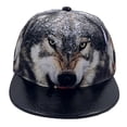 thumbnail image 2 of Gorra de béisbol de poliéster Street Hip-Hop, sombreros lisos con Wolf P, 2 of 4