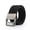 Black, variant on Canvas Belt with Double Ring Buckle, Fabric Web Belt for Women Men Double Ring for Outdoor & Casual Wear