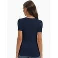 thumbnail image 6 of Women's Basic Solid Active Soft Short Sleeve Crew Neck Top T-Shirts, 6 of 6