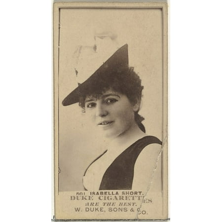 Isabella Series - Card Number 501 Isabella Short from the Actors and Actresses series (N145-7) issued by Duke Sons & Co to promote Duke Cigarettes Poster Print (18 x 24)