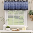 thumbnail image 3 of Blue Geometric Valances for Windows, Decorative Rod Pocket Window Valance Curtains, Ombre Modern Abstract Art Short Curtain Drapes for Kitchen/Bathroom/Living Room, 2 Panels, 54" W x 18" L, 3 of 8