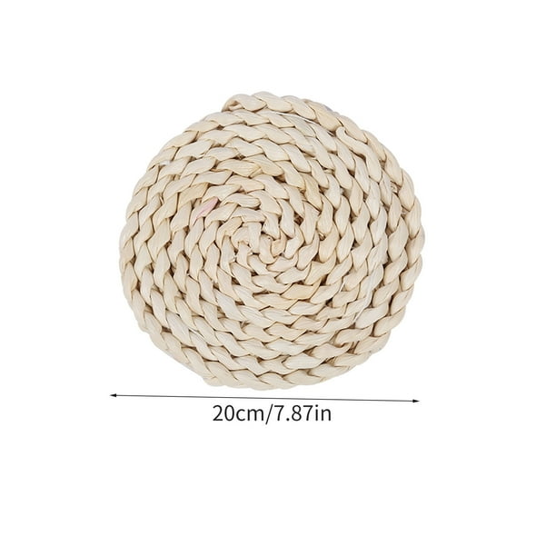 XZNGL Cotton Yarn 18Cm Cotton Yarn Ramie Dining Table Insulation Pad Thick Woven Household Anti-Scalding Pad