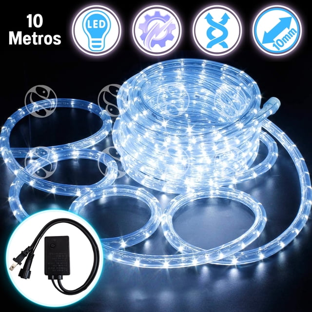 Manguera navideña decorativa luz led Blanco frio 10 metros DOSYU DY-ICE10M-MT