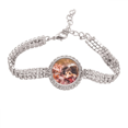 thumbnail image 1 of Perro animal de compañía leaf Foto Pulsera de tobillera de cadena de tenis, joyería de diamantes, 1 of 3