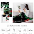 thumbnail image 4 of Christmas Snowman Throw Flannel Blanket 40x50In Christmas Tree Pine Snowflakes Black Super Soft Cozy Bed Blanket, Lightweight Plush Fuzzy Bed Throw for Bedroom Sofa Couch Living Room, 4 of 4